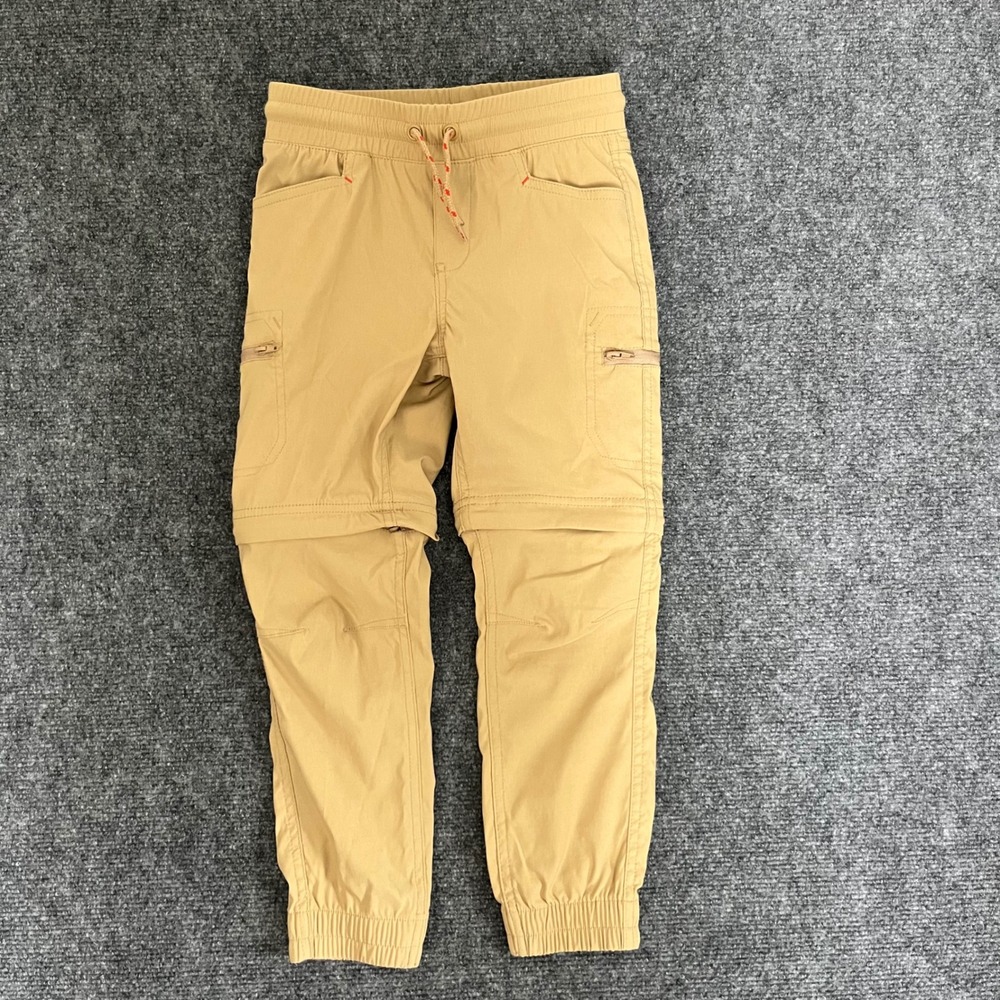 Eddie Bauer Kids XS 5/6 Horizon Convertible ZipOff Pants Tan Khaki Hiking Jogger